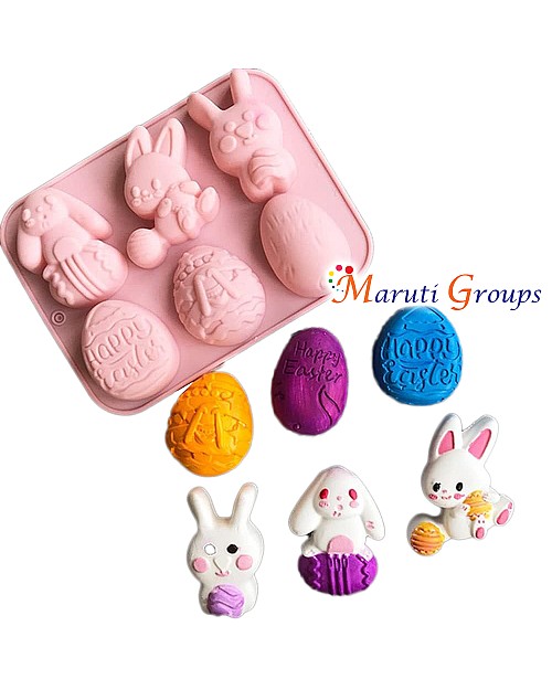 Easter Egg Bunny Silicone Mould – 19.6cm x 14.9cm