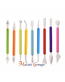 9pcs Fondant Modeling Tools Set Gum Paste for Cake Decorating - Baking tool
