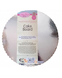 6pc Cake Board -  25cm - Round Silver 