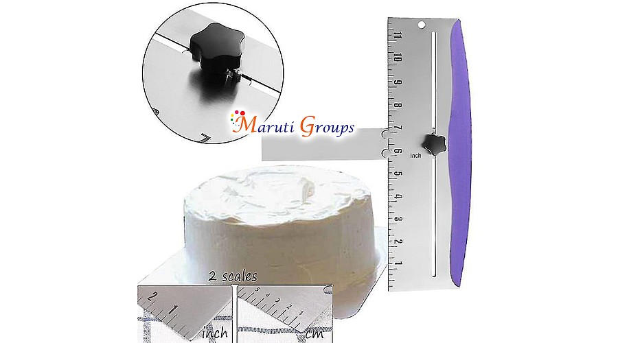 Adjustable Cake Scraper Stainless Steel - Cake Decorating