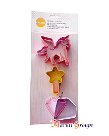 3pc Unicorn Star Diamond Cookie Cutter Set / Steel Cutter