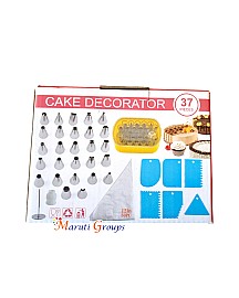 37pc Cake Decorator Set - Baking Tools for Cake Decorating (Piping Bag, Nozzle, Cake Scraper)