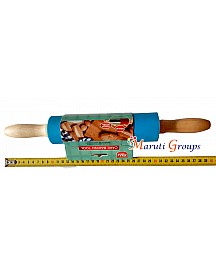 Fondant Silicone Rolling Pin with Wooden Handle - 40cm x 5cm