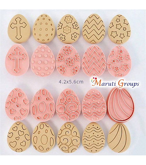 10pc Mixed Shape Easter Egg Cookie Cutter Set