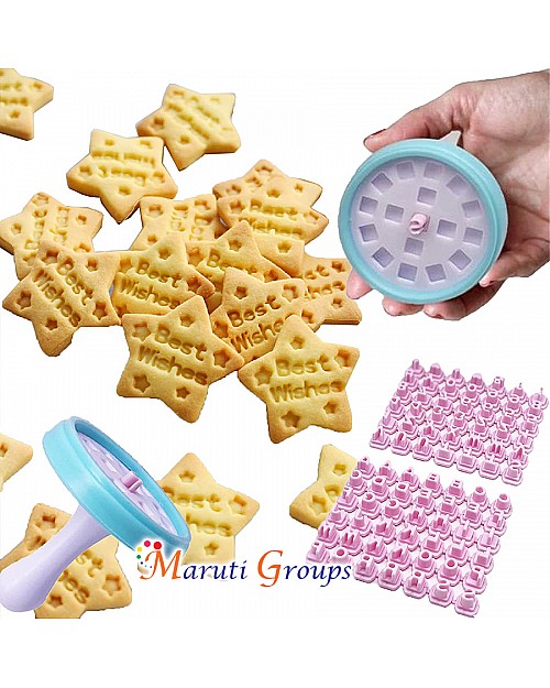 Alphabet Cookie Stamp Set, Customizable Cookie Stamper, Custom Letters & Symbols Cookie Stamp