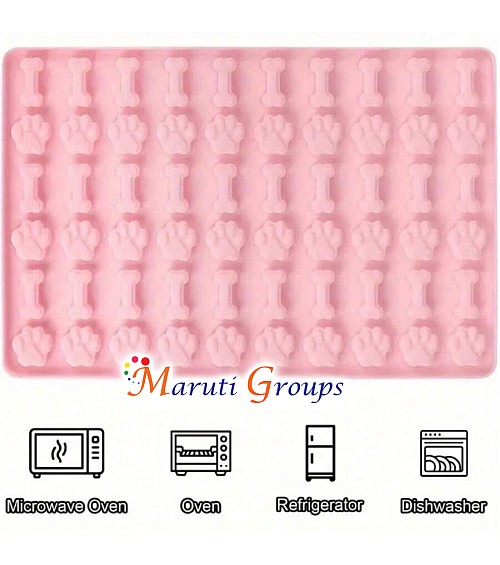 Dog Bone and Paw Silicone Mould – Puppy Treat & Biscuit Making Mold (29.7cm x 20cm)