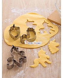 Unicorn Cookie Cutters 3-Pc. Set - Stainless Steel