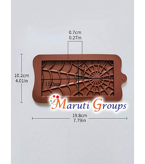 Spider Web Bar - Chocolate Silicone Mould 19.5cm x 10.1cm