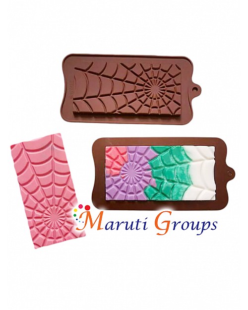 Spider Web Bar - Chocolate Silicone Mould 19.5cm x 10.1cm