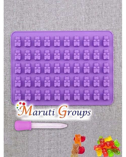 2pc Jelly Baby / Bear and Silicone Dropper Chocolate Silicone Mould – (19cm x 13.8cm)