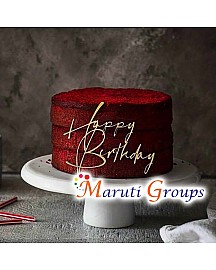 U Line Art Abstract Acrylic Cake Topper Happy birthday