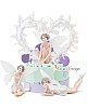 3pc Fairy Cake Topper Set – Birthday, Baby Shower, Wedding Decoration with Feather Ornament