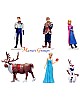 6pc Frozen 3D Cake Topper Set – Anna, Elsa, Kristoff, Hans, Sven & Olaf Figurines