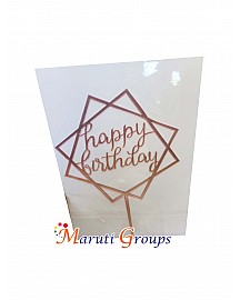 Happy Birthday Cake Topper for cake decorating -  Pink - Design 1