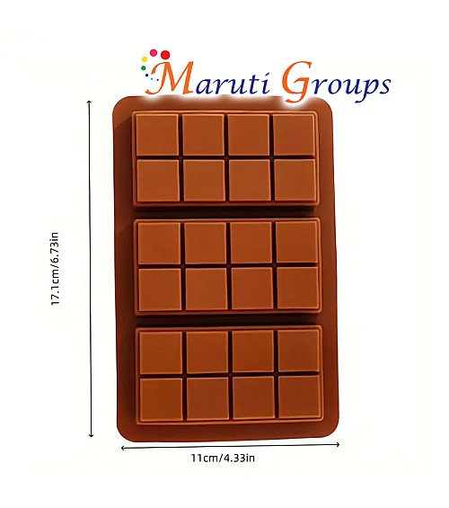 Mini Dubai Chocolate Slab Bar / Slab Silicone Mould – 3 Cavity (17cm x 11.1cm)