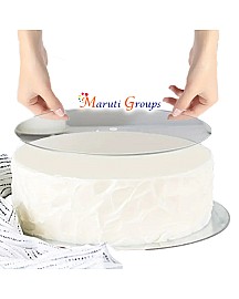 1pc Acrylic Cake Disc - Round Transparent Acrylic Cake Pan for Cake Decorating (10 Inch)
