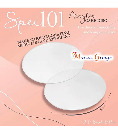 1pc Acrylic Cake Discs Set - Round Transparent Acrylic Cake Pans for Cake Decorating (4 Inch)