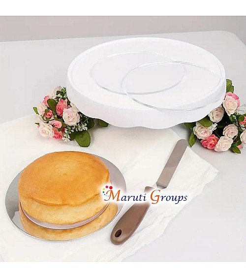 1pc Acrylic Cake Discs Set - Round Transparent Acrylic Cake Pans for Cake Decorating (4 Inch)