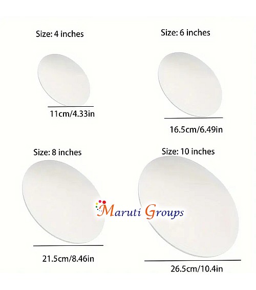 1pc Acrylic Cake Discs Set - Round Transparent Acrylic Cake Pans for Cake Decorating (4 Inch)