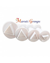 4pc Mini Triangle Plunger Cookie cutter