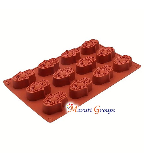 Evil Eye Owl-Shaped Silicone Mould – 12 Cavity Baking & Chocolate Mold (26.8cm x 15.8cm, Cavity Size 5cm x 3.2cm, Height 2cm)