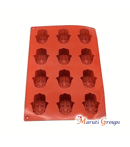 Evil Eye Owl-Shaped Silicone Mould – 12 Cavity Baking & Chocolate Mold (26.8cm x 15.8cm, Cavity Size 5cm x 3.2cm, Height 2cm)