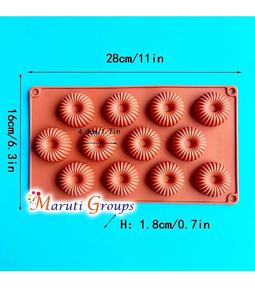 Donut Shape Penda Sweetmeat Silicone Mould – Round Chocolate & Sweet Mould (28cm x 16cm)