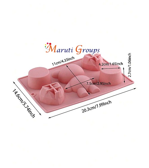 1pc Silicone Cake Mold – Heart Shaped Teddy Bears Round Cylinder Mousse Mold