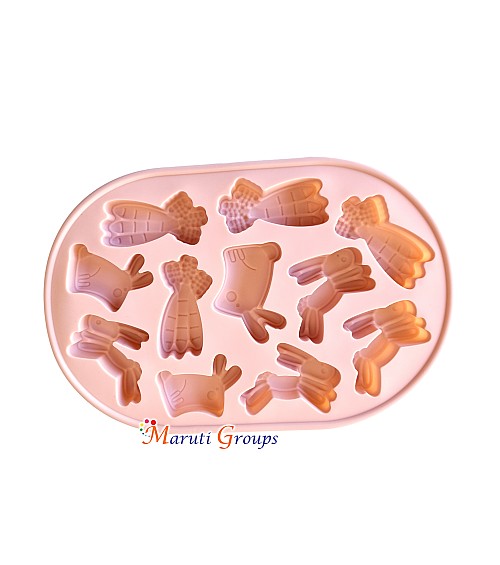 Hopper & Carrots Silicone Mould 22.4cm x 14.7cm