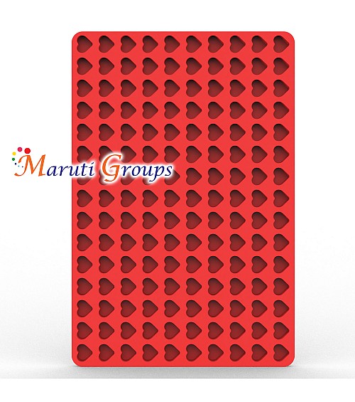 Heart Chocolate Silicone Mold - 148 Cavity Candy Mold 19.7cm x 29.7cm