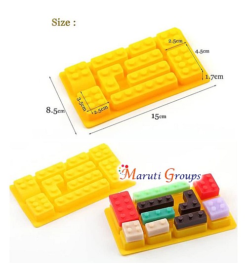 Lego Blocks / Lego Brick Silicone Mould - Size: 8.5cm x 15cm x 2cm