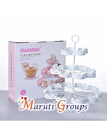 Cupcake Stand for Cake Decorating / Three-layer Fruit Plate Dessert Candy Dish Cake Stand Self-help Display Home Table Decoration Trays