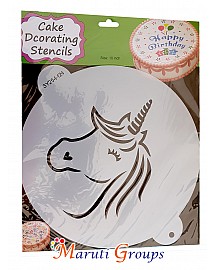 Unicorn Cake stencils for cake decorating