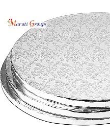 1pc Cake Board - 25cm / 10" - Round Silver Thickness 12mm