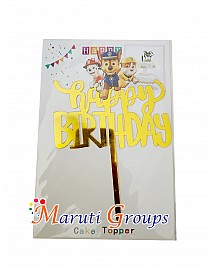 Happy Birthday Paw Patrol Cake Topper  For Cake Decorating