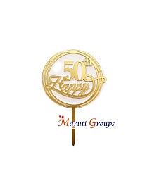Happy 50th Cake Topper for cake decorating