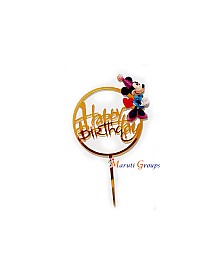 Happy Birthday Minnie Mouse Cake Topper for cake decorating 