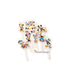 Mickey Mouse and Family Cake Topper and Cupcake For Cake Decorating