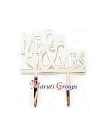 Mr and Mrs Cake Topper for cake decorating - Silver