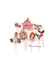 Happy Birthday Princess Sofia Cake Topper and Cupcake For Cake Decorating