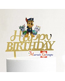 Happy Birthday Paw Patrol Cake Topper for cake decorating