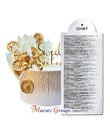 Cake Decorating Stencil – Lines Design (15cm x 35cm)