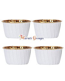 White Cupcake Cups – 68mm x 39mm (Height), 24pcs Aluminum Foil Standard Cupcake