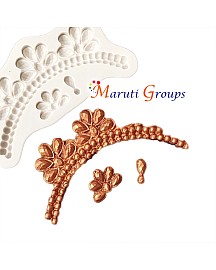 Flower/ Jewelry Scroll Border Silicone Mould