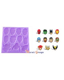 Avengers & DC Comic Silicone Mould (Spiderman, Hullk, Iron-man, Captain America, Superman, Batman)