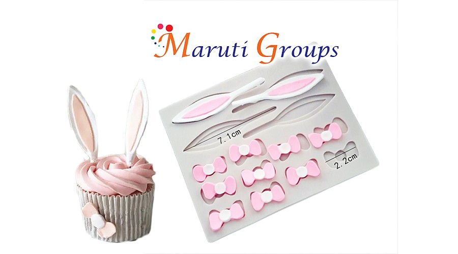 Easter Theme- Bunny/Rabbit Ears,Bows Silicone Mould