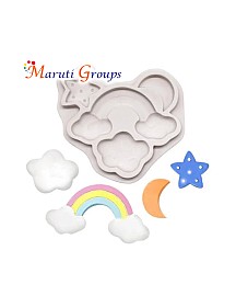 Cloud, Rainbow, Star Silicone Mould