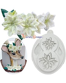 Poinsettia Flower & leaves Silicone Mould