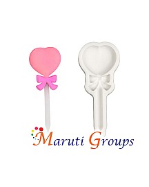 Barbie Heart Lollipop Silicone Mould - 4