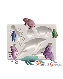 Sea Animals - sea lion, Octopus, Whale ,Pole Bear Silicone Mould